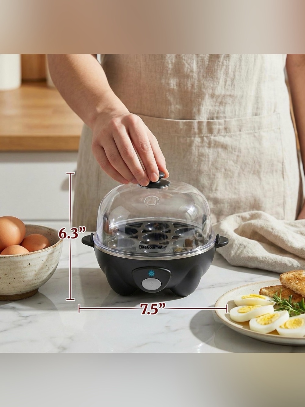 Elite Gourmet Easy Egg Cooker & Food Steamer - New in Box - Picture 6 of 7